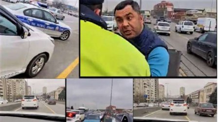 Bakıda polisləri benzinlə yandırmaq istəyən sürücü SAXLANILDI - FOTO