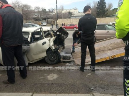 Bakıda iki avtomobil toqquşub - ANBAAN