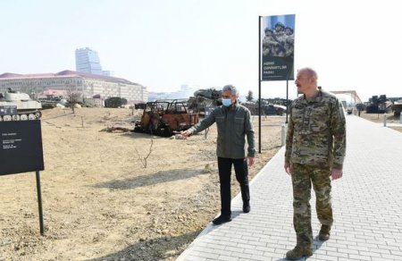 İlham Əliyev Bakıda Hərbi Qənimətlər Parkının açılışında iştirak etdi - YENİLƏNİB + FOTO