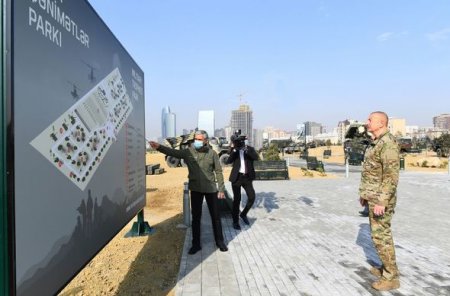 İlham Əliyev Bakıda Hərbi Qənimətlər Parkının açılışında iştirak etdi - YENİLƏNİB + FOTO