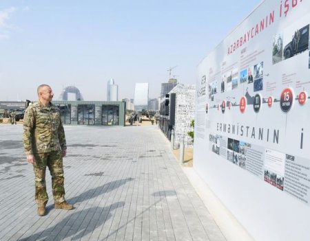 İlham Əliyev Bakıda Hərbi Qənimətlər Parkının açılışında iştirak etdi - YENİLƏNİB + FOTO