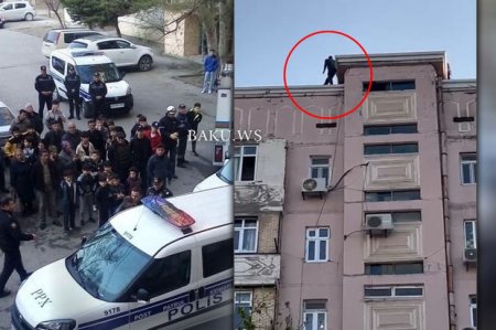 46 yaşlı kişi özünü binadan atmaq istədi, polis xilas etdi