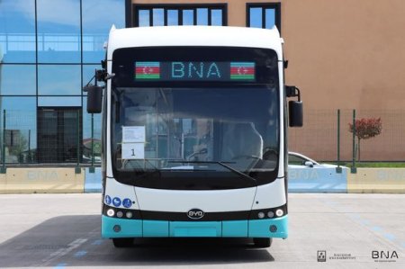 Bakıya ilk elektrik mühərrikli avtobus gətirilib.