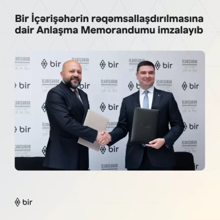 "Bir" İçərişəhərin rəqəmsallaşdırılmasına dair anlaşma memorandumu imzalayıb