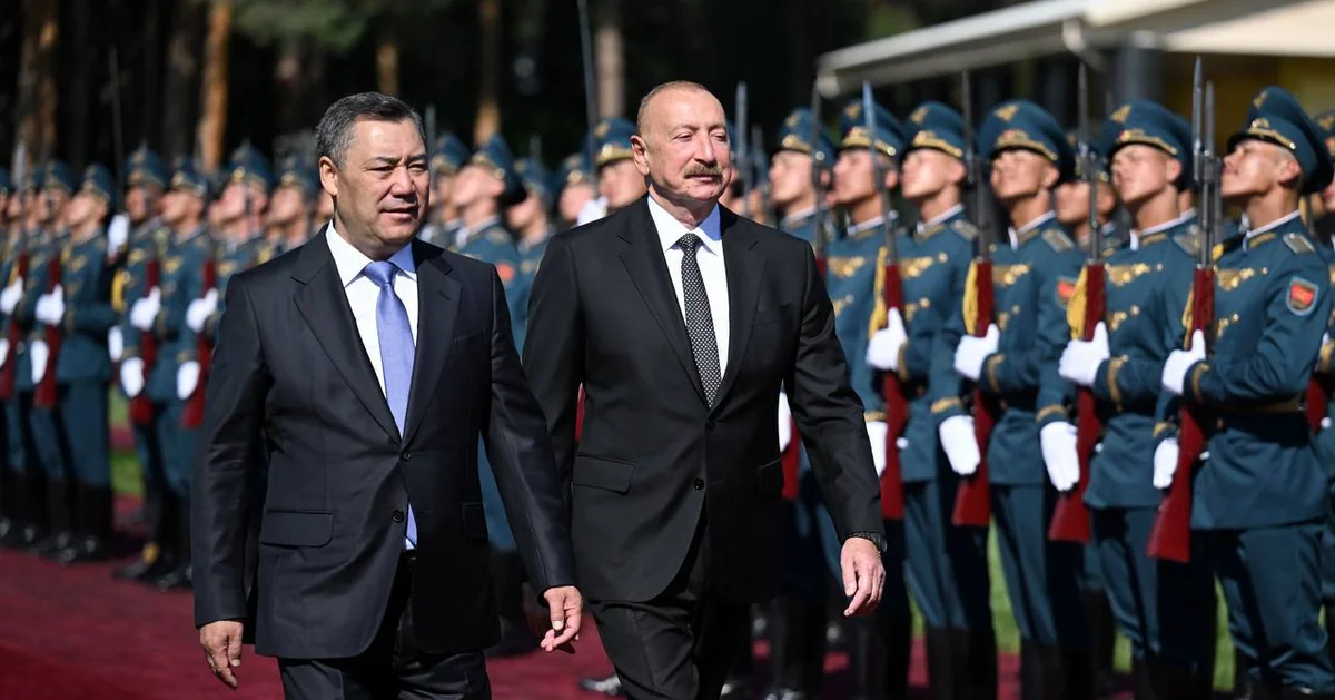 Prezident İlham Əliyevin Çolpon-Ata şəhərində rəsmi qarşılanma mərasimi olub